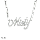 14K Gold Personalized Diamond Nameplate Necklace Necklaces by Izakov Diamonds + Fine Jewelry | Izakov
