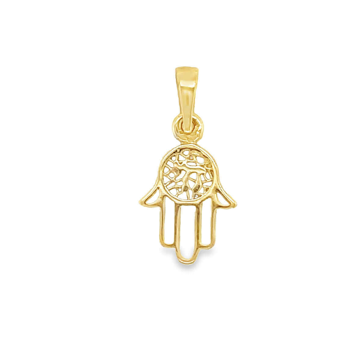 14K Gold Petite Hamsa Necklace Charm Yellow Gold Charms & Pendants by Izakov Diamonds + Fine Jewelry | Izakov