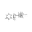 Sterling silver Star of David stud earrings for a timeless, elegant touch to any outfit.