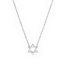 Sterling silver Star of David necklace, elegant pendant jewelry by our brand, perfect for daily wear and special occasions.