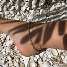 14K Gold Puff Mariner Anklet - Anklets - Izakov Diamonds + Fine Jewelry