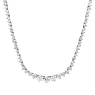 Riviera Graduated Lab-Grown Diamond Tennis Necklace featuring lab-grown diamonds in a stunning white gold setting.