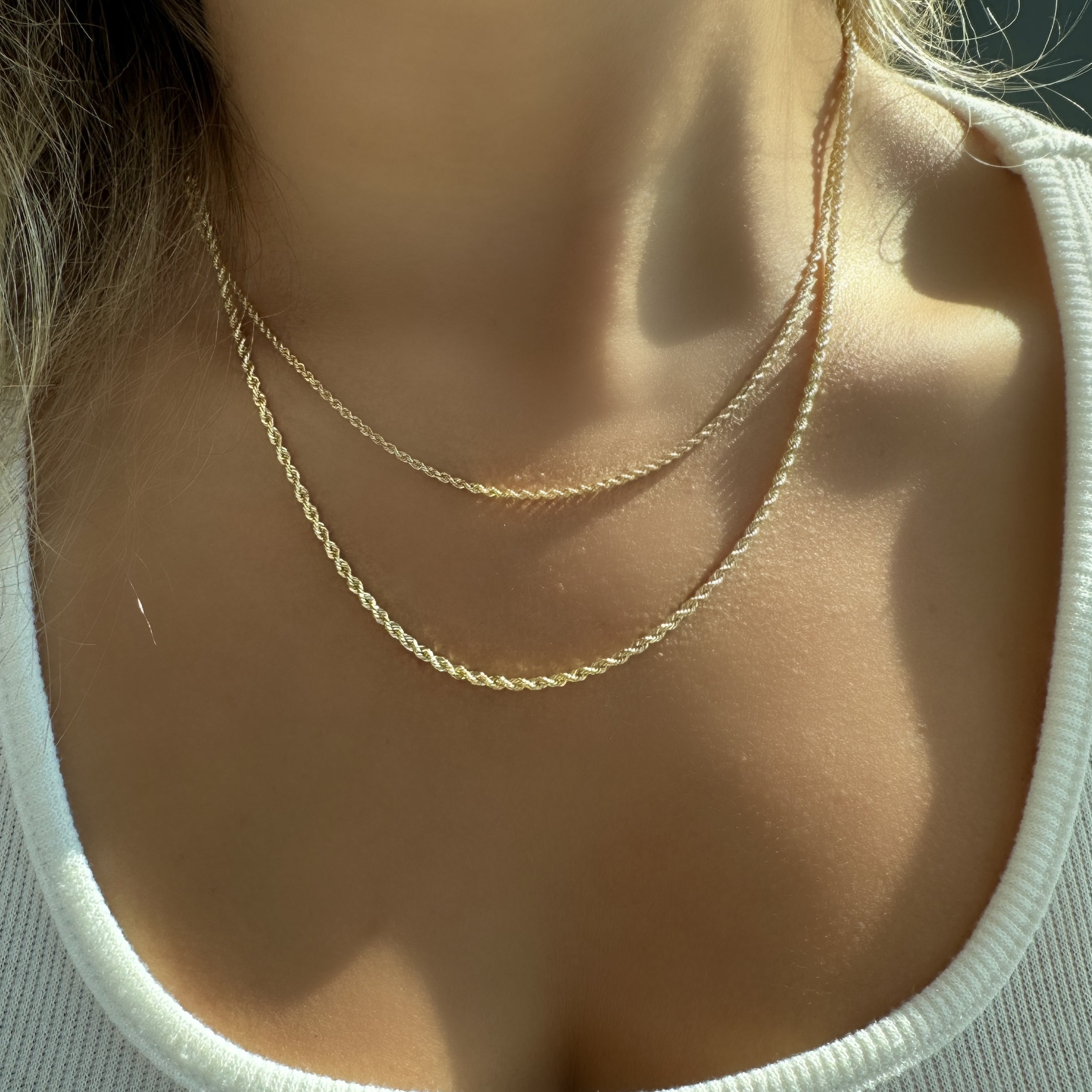 14K Gold Rope Chain Necklace Yellow Gold Necklaces by Izakov Diamonds + Fine Jewelry | Izakov