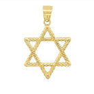 14k Gold Star of David pendant with intricate rope design, handcrafted by our premium jewelry brand.