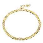 Elegant gold chain bracelet with diamond accents from our premium jewelry collection.