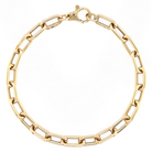 14K Gold Rounded Oval Cable Link Bracelet 7" Yellow Gold Bracelets by Izakov Diamonds + Fine Jewelry | Izakov