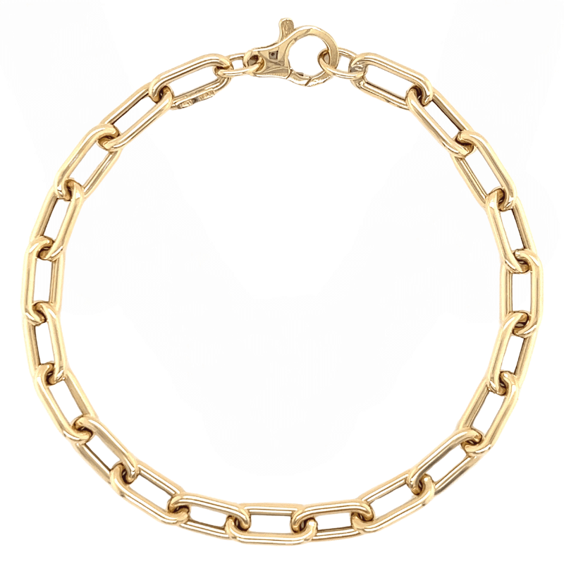 Elegant gold link bracelet from our jewelry collection, perfect for adding a touch of sophistication to any outfit.