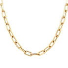 Elegant gold chain necklace with rectangular links from our luxury jewelry collection