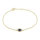 14K Gold Sapphire & Diamond Evil Eye Bracelet - Bracelets - Izakov Diamonds + Fine Jewelry