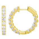 Elegant gold diamond hoop earrings from our jewelry collection, luxury accessory for any occasion.