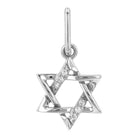 Silver Star of David pendant with sparkling gemstones from our exclusive jewelry collection.