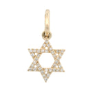 14K Gold Small Micro Pave Diamond Star of David Charm Charms & Pendants by Izakov Diamonds + Fine Jewelry | Izakov