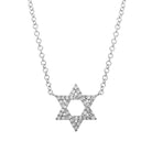 14K Gold Small Star Of David Diamond Necklace White Gold Necklaces by Izakov Diamonds + Fine Jewelry | Izakov