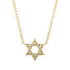 14K Gold Small Star Of David Diamond Necklace Necklaces by Izakov Diamonds + Fine Jewelry | Izakov