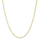14K Gold Solid Figaro Chain Necklace - Necklaces - Izakov Diamonds + Fine Jewelry