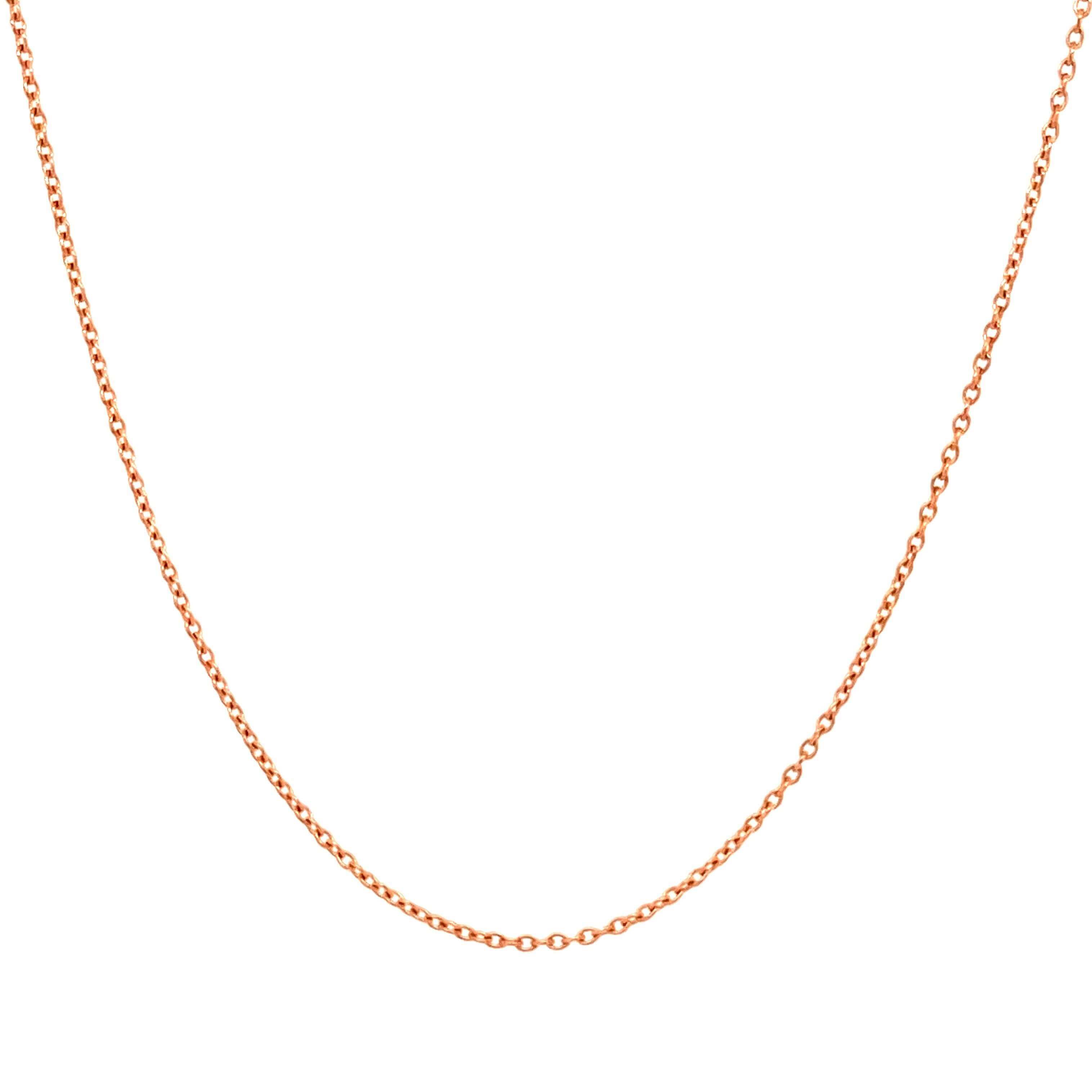 10K Yellow Gold 7.5 MM Rolo Chain Necklace For Women - Bijouterie Langlois