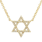 Diamond-studded gold Star of David pendant necklace from our exclusive jewelry collection