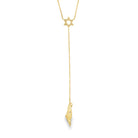 14K Gold Star Of David & Land Of Israel Lariat Diamond Necklace © Necklaces by Izakov Diamonds + Fine Jewelry | Izakov