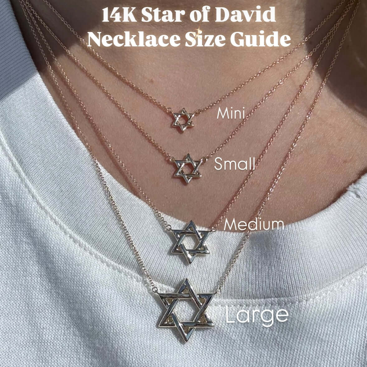 Star Of David Gold Necklace in 14K Gold | Izakov Fine Jewelry