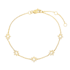 14K Gold bracelet with five Star of David stations and pave diamonds, perfect for elegant styling and luxury.