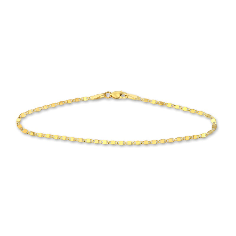 14K Gold Valentino Mirror Chain Bracelet 7" Yellow Gold Bracelets by Izakov Diamonds + Fine Jewelry | Izakov