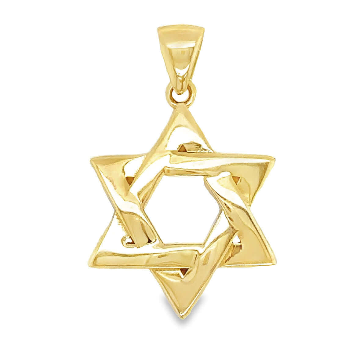 14K Gold Woven Star of David Necklace Pendant Yellow Gold Charms & Pendants by Izakov Diamonds + Fine Jewelry | Izakov