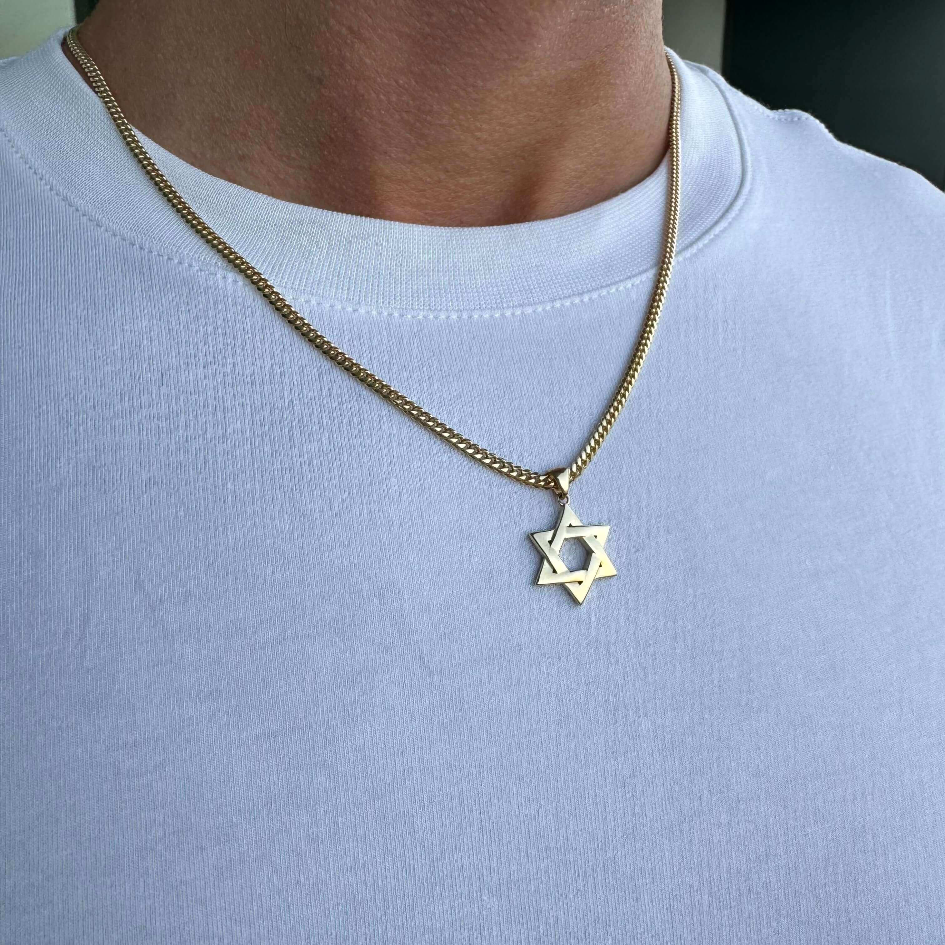 14K Gold Woven Star of David Necklace Pendant - Charms & Pendants - Izakov Diamonds + Fine Jewelry