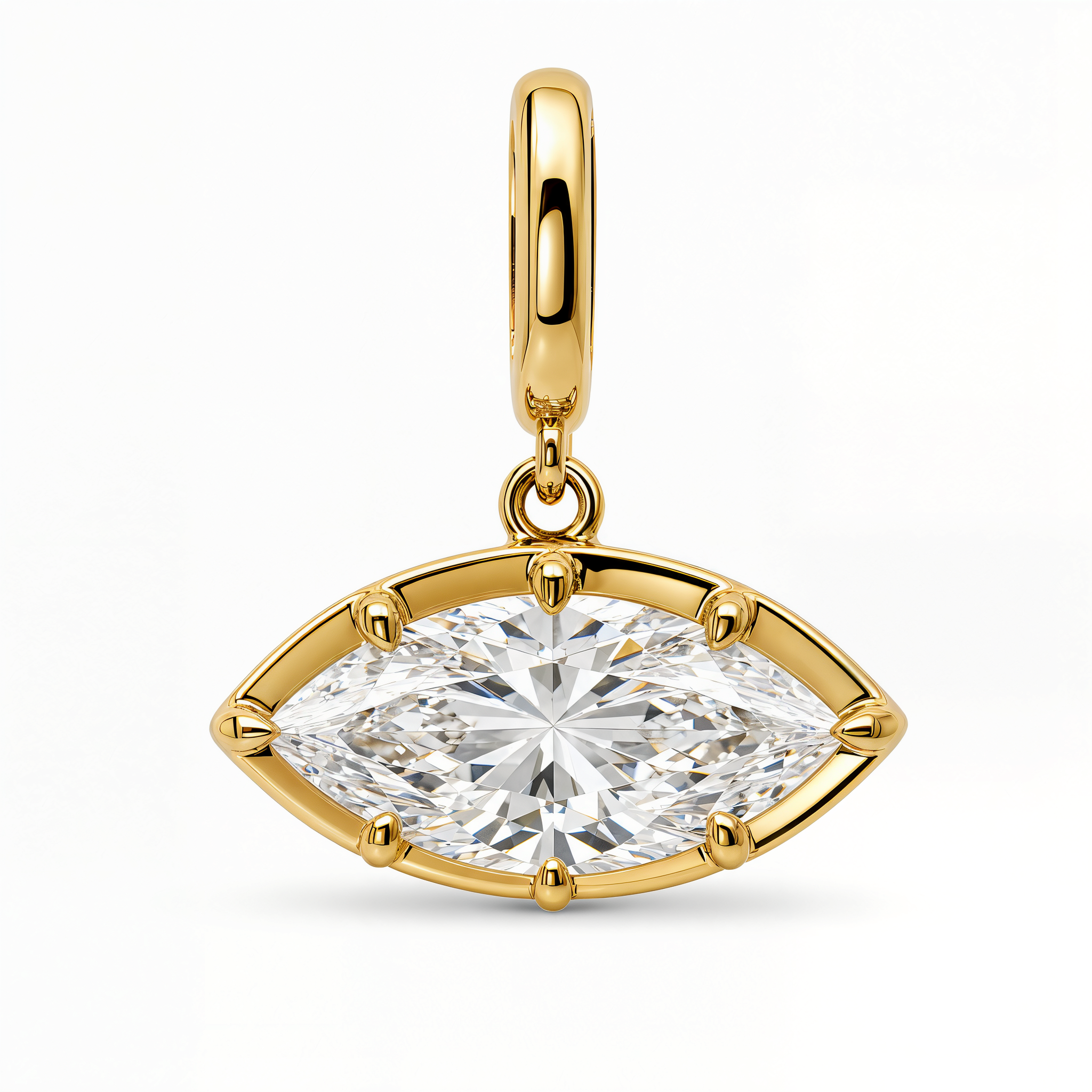 Multi Prong Set Lab Diamond Pendant