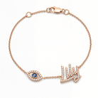 Personalized Motif Diamond Script Nameplate Bracelet
