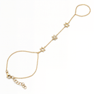 Alternating Stars Of David Diamond Hand Chain