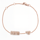 Personalized Multiple Cloud Hebrew Diamond Nameplate Bracelet