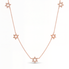 Stars of David Station Diamond Necklace