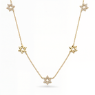 Stars of David Station Diamond Necklace