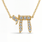 Hebrew Chai Diamond Necklace