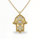 Diamond Accented Hamsa Necklace