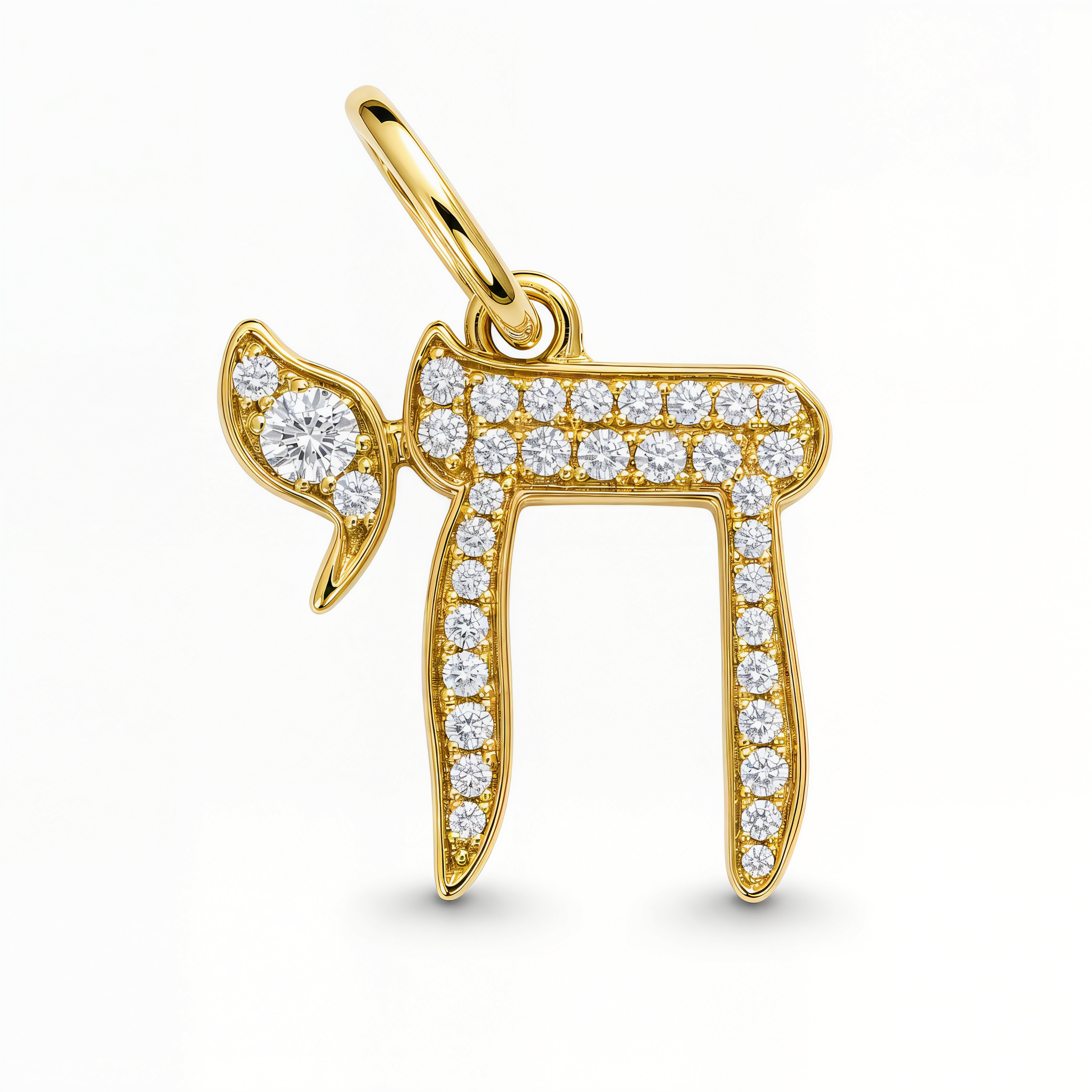 Hebrew Chai Diamond Necklace Charm