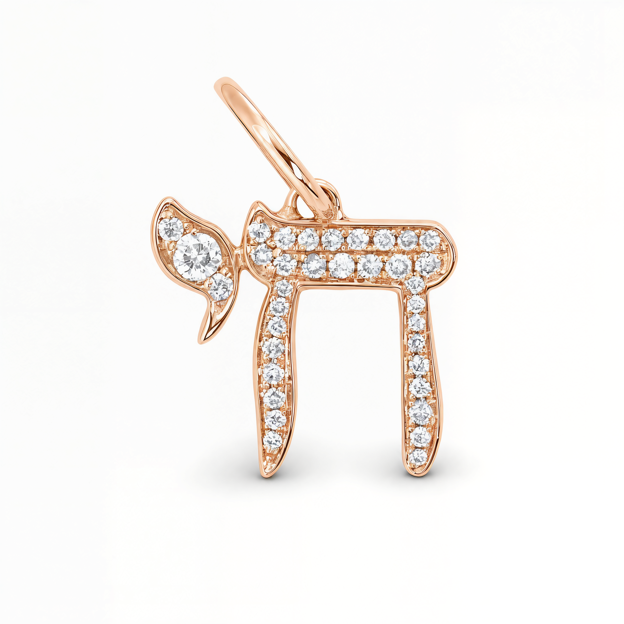 Hebrew Chai Diamond Necklace Charm