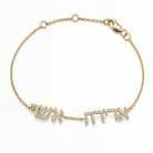 Personalized Multiple Hebrew Diamond Nameplate Bracelet