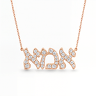 Hebrew Mom Diamond Necklace