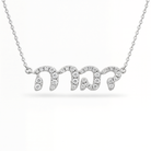 Personalized Hebrew Diamond Nameplate Necklace