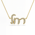 Personalized Hebrew Diamond Nameplate Necklace