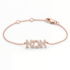 Diamond Hebrew Mom Bracelet