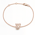 Pave Diamond Personalized Hebrew Initial Bracelet