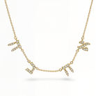 Hebrew Love Diamond Station Necklace