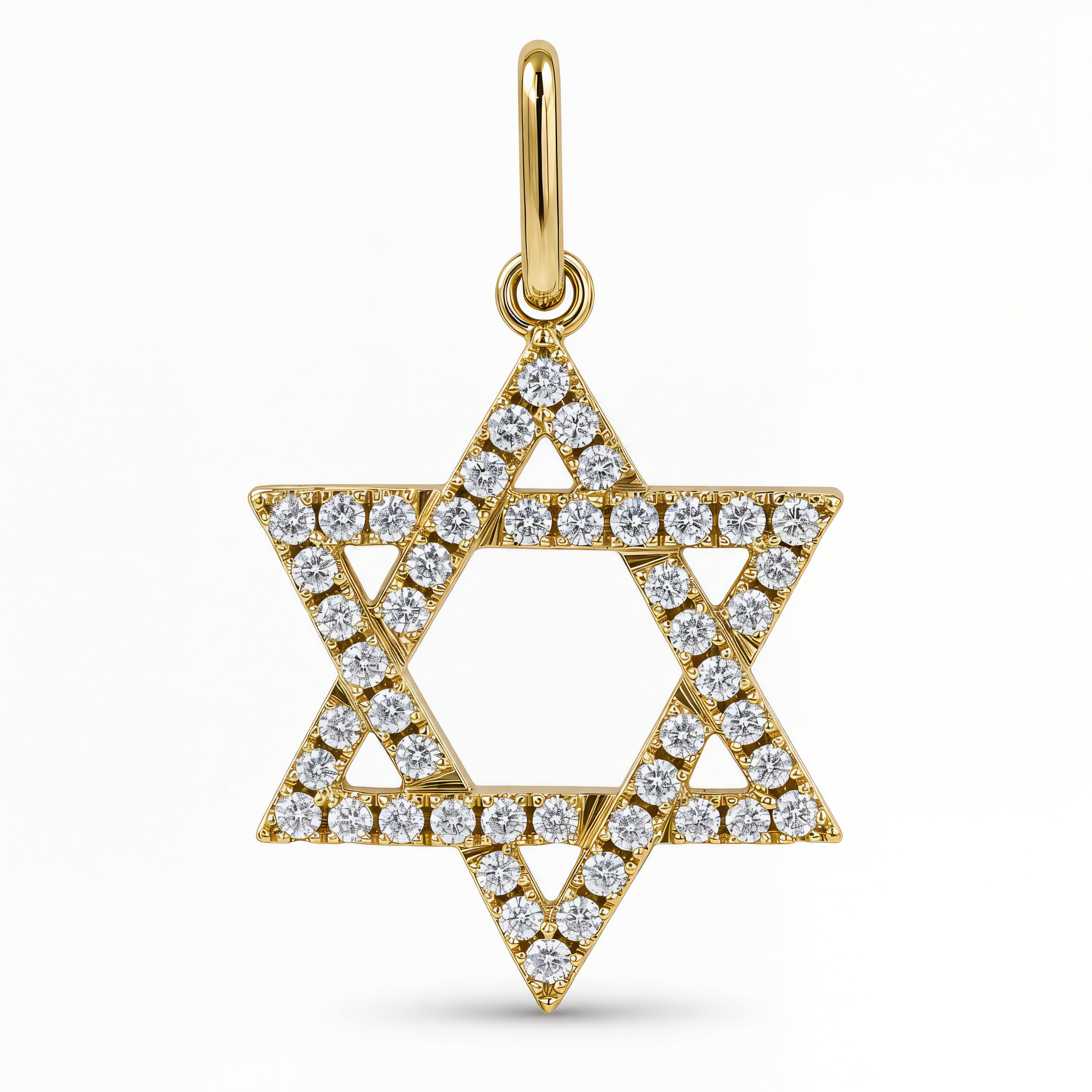 Star of David Diamond Pendant