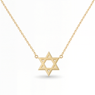 Petite Star Of David Gold Necklace