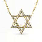 Star Of David Diamond Necklace