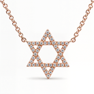 Star Of David Diamond Necklace