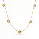 Stars of David Station Diamond Necklace