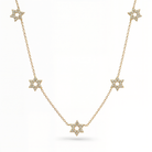 Stars of David Station Diamond Necklace